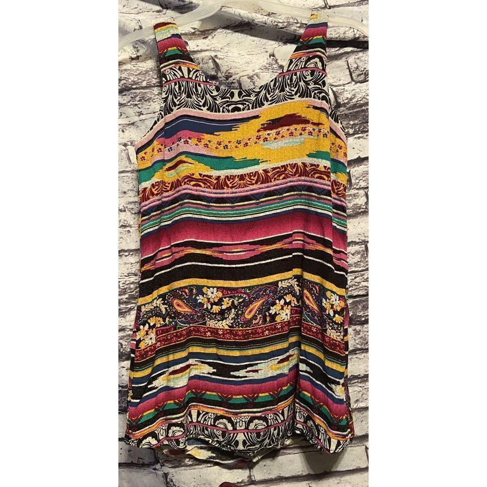 Sady & Lu‎ BOHO Sleeveless Mini Dress Medium U Shaped Neckline